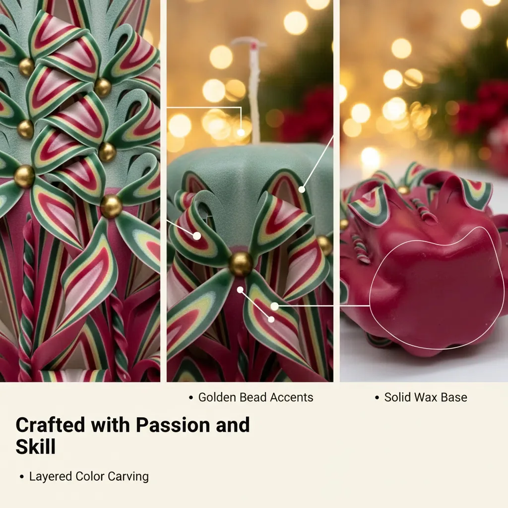 Hand-Carved Christmas Candles image