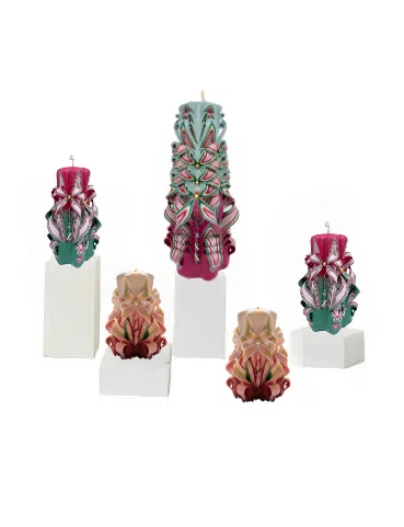 Hand-carved Christmas candles