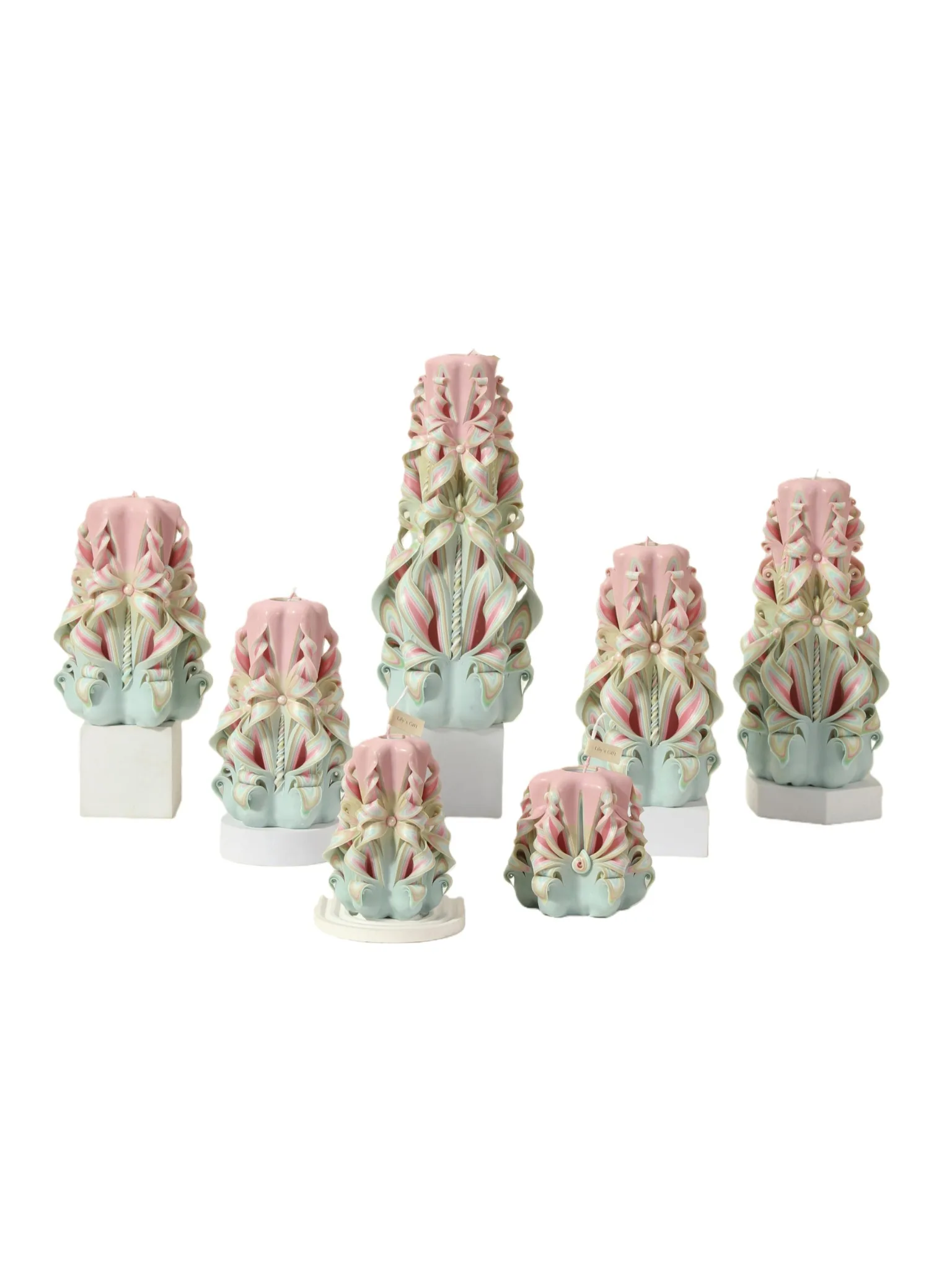 German carved candle collection